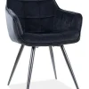 Krzesło Loly Velvet - czarne Bluvel 19