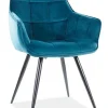 Krzesło Loly Velvet - turkus Bluvel 85