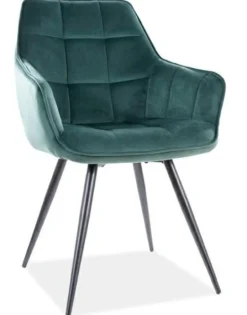 Krzesło Loly Velvet - zielone Bluvel 78