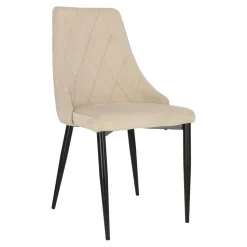 Krzesło Loretta velvet beżowe czarne