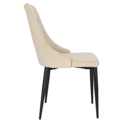 Krzesło Loretta velvet beżowe czarne