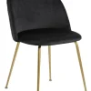 Krzesło Louise Black /Gold tapicerowane