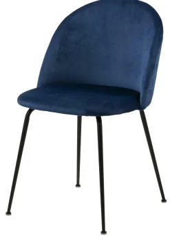 Krzesło Louise Dark blue tapicerowane