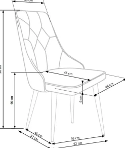 Krzesło Loyd Velvet szare