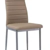 Krzesło Luisa - aluminium/ciemny beż PU