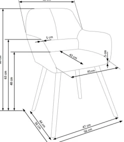 Krzesło Luizjana beżowe/buk
