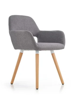 Krzesło Luizjana szare/buk