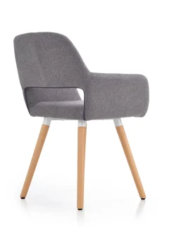 Krzesło Luizjana szare/buk
