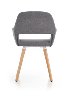 Krzesło Luizjana szare/buk