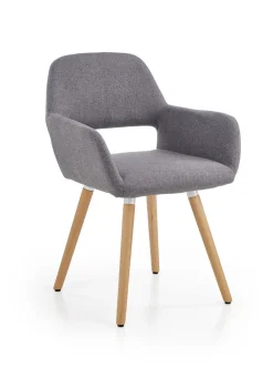 Krzesło Luizjana szare/buk