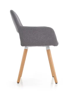 Krzesło Luizjana szare/buk