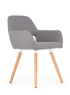 Krzesło Luizjana szare/buk