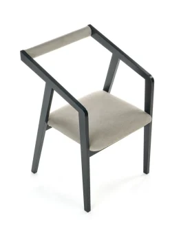 Krzesło Luza dąb czarne/szare