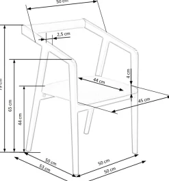 Krzesło Luza dąb naturalne/ szare