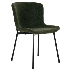 Krzesło Maceda boucle zielone ciemne/  czarne