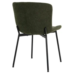 Krzesło Maceda boucle zielone ciemne/  czarne
