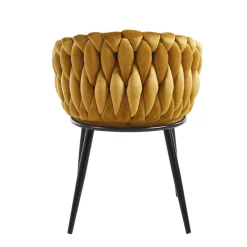 Krzesło Malaya Velvet musztardowy