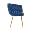Krzesło Malaya Velvet niebieskie/ nogi    złote