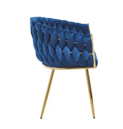 Krzesło Malaya Velvet niebieskie/ nogi    złote