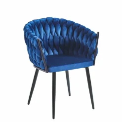 Krzesło Malaya Velvet niebieskie