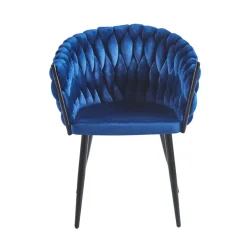 Krzesło Malaya Velvet niebieskie