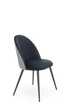 Krzesło Malva pepitka czare/białe