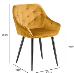 Krzesło Marion musztardowe