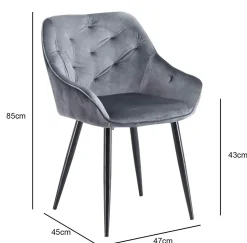 Krzesło Marion szare