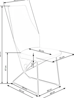 Krzesło Marlene szare