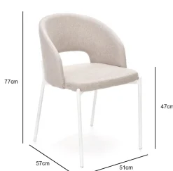 Krzesło Marthe beżowe