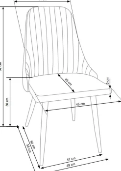 Krzesło Maryland szare jasne