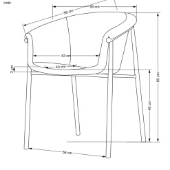 Krzesło Mathilde beżowe
