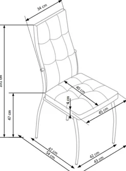 Krzesło Melani beżowe velvet