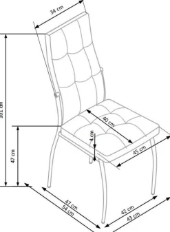 Krzesło Melani granatowe velvet