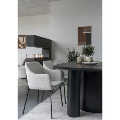 Krzesło Melilla boucle białe/ czarne