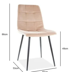 Krzesło Mello Velvet - beż Bluvel 28