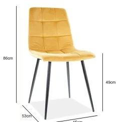 Krzesło Mello Velvet - curry Bluvel 68