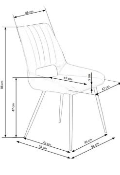 Krzesło Mersa szare