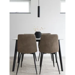 Krzesło Middelfart brązowe ciemne/  czarne