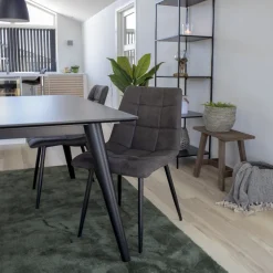 Krzesło Middelfart szare ciemne/ czarne