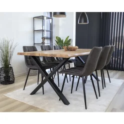 Krzesło Middelfart szare ciemne/ czarne