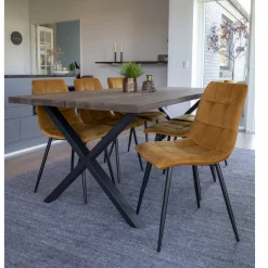 Krzesło Middelfart żółty VIC/ czarne