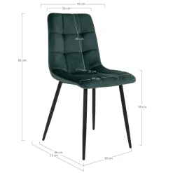 Krzesło Middelfart zielony ciemny VIC/  czarne