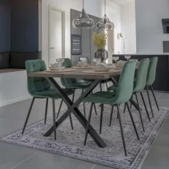 Krzesło Middelfart zielony ciemny VIC/  czarne