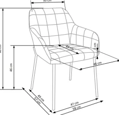 Krzesło Minnesota granatowe/czarne