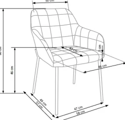 Krzesło Minnesota zielone/złote