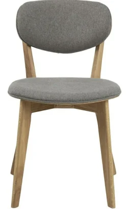 Krzesło Minsk szare/ dąb tapicerowane