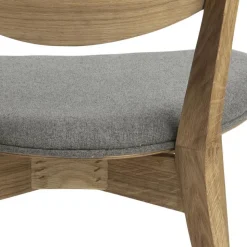 Krzesło Minsk szare/ dąb tapicerowane