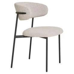 Krzesło Mira boucle piaskowe/czarne