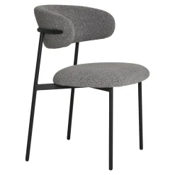 Krzesło Mira boucle szare jasne/czarne